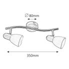 Rábalux 6307 Soma mennyezeti spot lámpa, szatin réz, 2x40W, E14, IP20 #