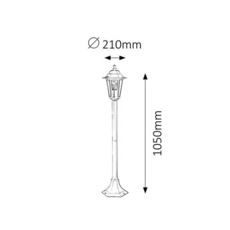 Rábalux 8209 Velence kültéri állólámpa, fehér, 1m, 60W, E27 # @