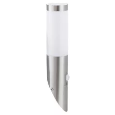   Rábalux 8266 Inox torch kültéri fali lámpa, mozgásérzékelős, 1x60W, E27