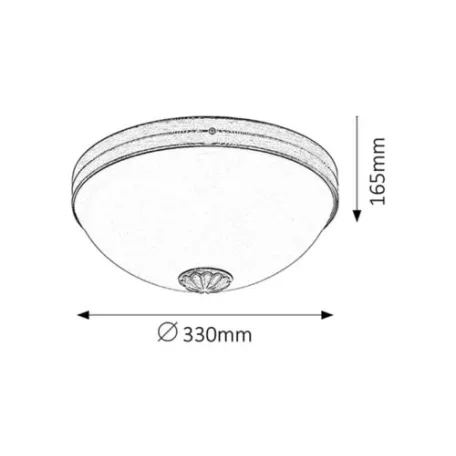 Rábalux 8558 Orchidea mennyezeti lámpa, bronz, 2x60W, E27