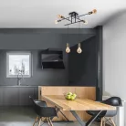 Rábalux 2116 Lanny beltéri függeszték, fekete, E2,7 6x40W