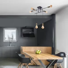   Rábalux 2116 Lanny beltéri függeszték, fekete, E2,7 6x40W