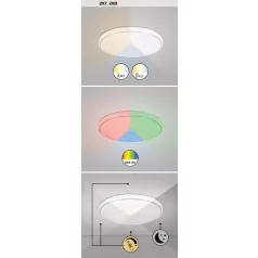   Rábalux 2117 Bruce beltéri mennyezeti lámpa, fehér, 40W, D59cm