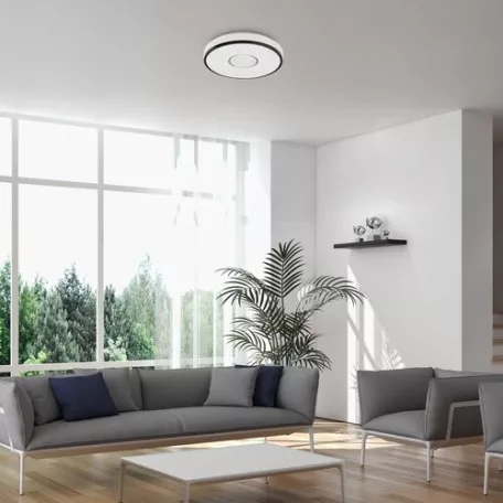 Rábalux 2119 Sedona beltéri LED mennyezeti lámpa, fekete 24W, D40cm