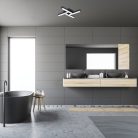 Rábalux 2168 Evan beltéri LED fürdőlámpa, matt fekete, 18W, 43cm