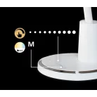 Rábalux 2977 Tekla beltéri asztali lámpa, fehér, 10W