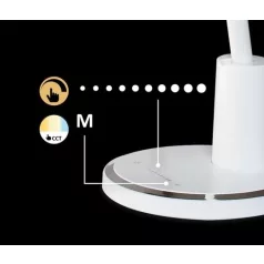 Rábalux 2977 Tekla beltéri asztali lámpa, fehér, 10W