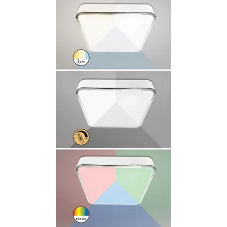 Rábalux 2982 Wolimir beltéri mennyezeti lámpa, króm, 22W, 28cm