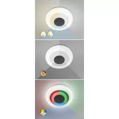   Rábalux 3015 Calvin beltéri mennyezeti lámpa, fehér, 40W, D50cm