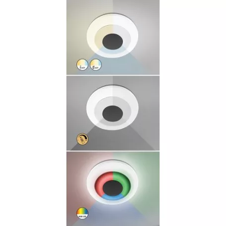 Rábalux 3015 Calvin beltéri mennyezeti lámpa, fehér, 40W, D50cm