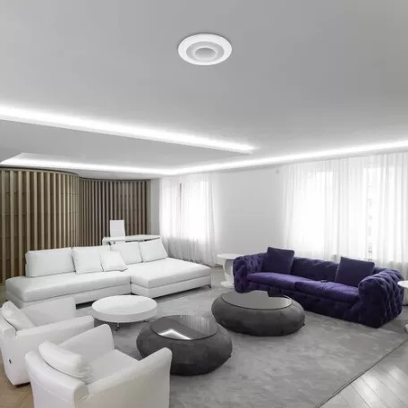 Rábalux 3015 Calvin beltéri mennyezeti lámpa, fehér, 40W, D50cm