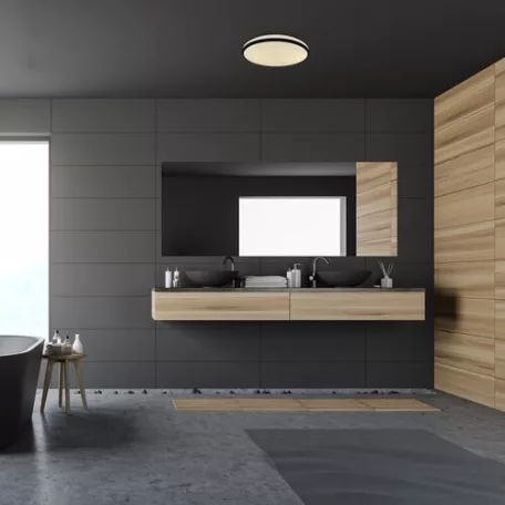 Rábalux 3054 Slava beltéri fürdőlszobai lámpa, fekete, 18W