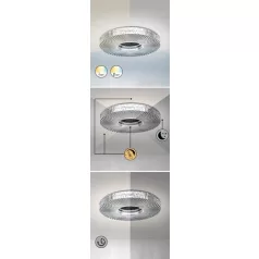 Rábalux 3064 Ziva beltéri mennyezeti lámpa, króm, 36W