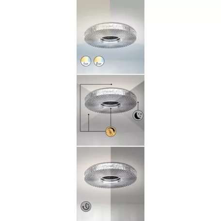 Rábalux 3064 Ziva beltéri mennyezeti lámpa, króm, 36W