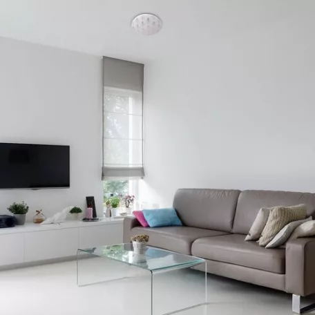 Rábalux 3077 Benita beltéri mennyezeti lámpa, fehér mintás, 18W, D26