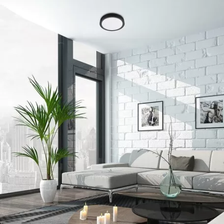 Rábalux 3283 Foster beltéri mennyezeti lámpa, fekete, 28W