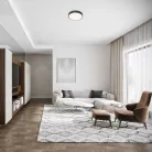 Rábalux 3314 Tesia beltéri mennyezeti lámpa, matt fekete, 36W, D40cm