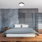 Rábalux 3316 Tesia beltéri mennyezeti lámpa, matt fekete, 60W, D60cm