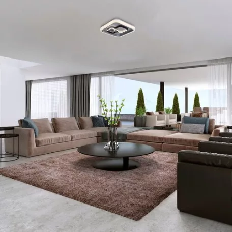 Rábalux 3318 Portia beltéri mennyezeti lámpa, ezüst, 50W