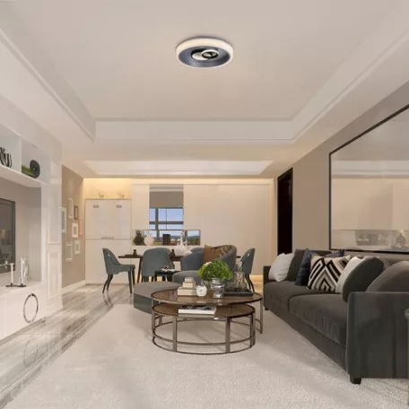 Rábalux 3319 Portia beltéri mennyezeti lámpa, ezüst, 40W