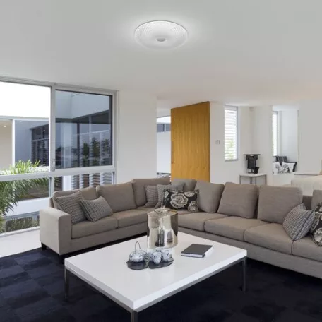 Rábalux 3440 Galeti beltéri mennyezeti lámpa, ezüst, 24W, D40cm