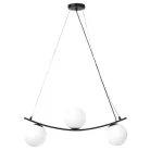 Rábalux 3469 Aslan beltéri függeszték, matt fekete, E14, C37, 3x5W