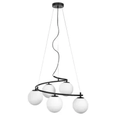   Rábalux 3470 Aslan beltéri függeszték, matt fekete, E14, C37, 5x5W