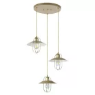 Rábalux 3520 Nesrin beltéri függeszték, arany, E27, 3x40W