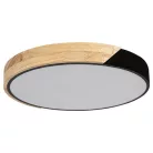 Rábalux 3528 Maple beltéri mennyezeti lámpa, fa/fekete, 24W, D42cm