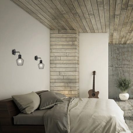 Rábalux 3538 Belano beltéri fali lámpa, E27, fekete, 1x40W