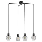 Rábalux 3540 Belano beltéri függeszték, fekete, E27, 4x40W