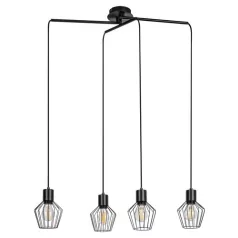   Rábalux 3540 Belano beltéri függeszték, fekete, E27, 4x40W