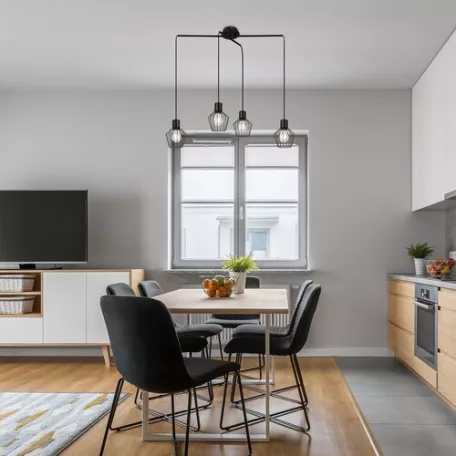 Rábalux 3540 Belano beltéri függeszték, fekete, E27, 4x40W