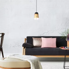   Rábalux 3543 Zenaida beltéri függeszték, matt fekete, E27, 1x60W