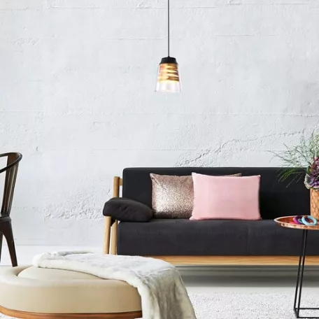 Rábalux 3543 Zenaida beltéri függeszték, matt fekete, E27, 1x60W