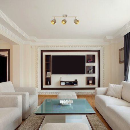 Rábalux 3549 Fedora beltéri spotlámpa, világos barna, E14, 3x40W