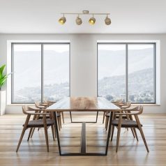   Rábalux 3550 Fedora beltéri spotlámpa, világos barna, E14, 4x40W