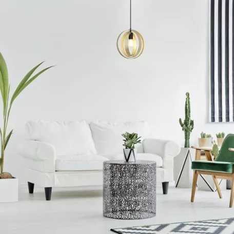 Rábalux 3607 Harlow beltéri függeszték, arany, E27, 1x60W