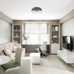   Rábalux 3928 Adeline beltéri mennyezeti lámpa, kerek, szürke, 24W