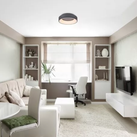 Rábalux 3928 Adeline beltéri mennyezeti lámpa, kerek, szürke, 24W