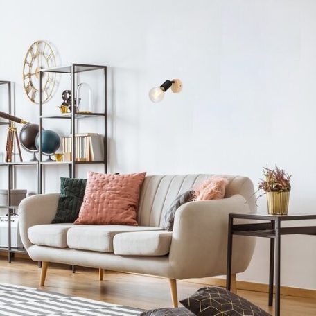 Rábalux 3976 Pablo beltéri spotlámpa, fém-fa, matt fekete, 1xE27