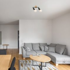   Rábalux 3977 Pablo beltéri spotlámpa, fém-fa, matt fekete, 2xE27