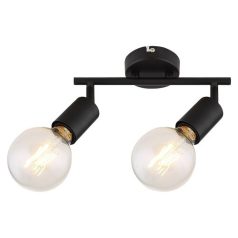   Rábalux 3987 Lamar beltéri spotlámpa, matt fekete, E27, 2x40W