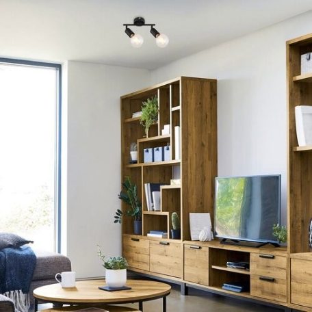 Rábalux 3988 Lamar beltéri spotlámpa, matt fekete, E27, 3x40W