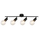 Rábalux 3989 Lamar beltéri spotlámpa, matt fekete, E27, 4x40W