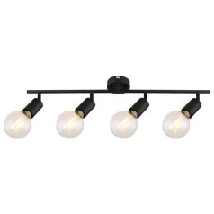   Rábalux 3989 Lamar beltéri spotlámpa, matt fekete, E27, 4x40W