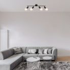 Rábalux 3989 Lamar beltéri spotlámpa, matt fekete, E27, 4x40W