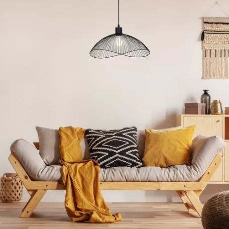 Rábalux 4347 Iduna beltéri függeszték, matt fekete, E27, 1x60W