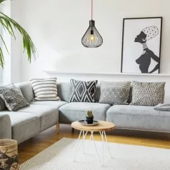   Rábalux 4754 Zille beltéri függeszték, matt fekete, E27, 1x40W