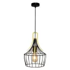 Rábalux 4925 Parov beltéri függeszték, matt fekete-arany, 1xE27